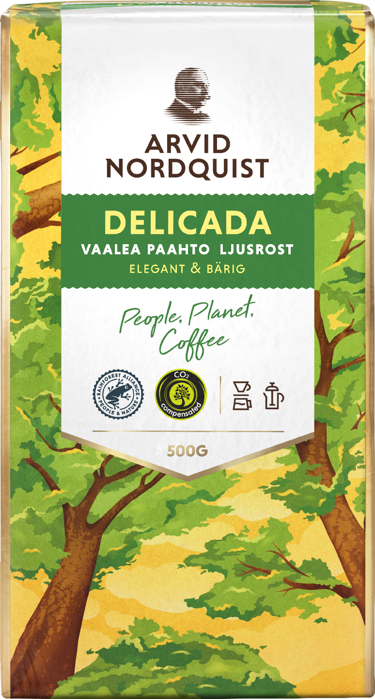 Arvid Nordquist kahvi 500g Delicada suodatinjauhatus RFA