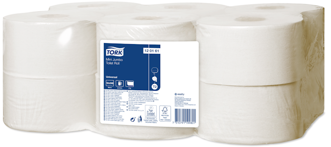 Tork Mini Jumbo wc-paperirulla luonnonvalkoinen 240m Universal T2