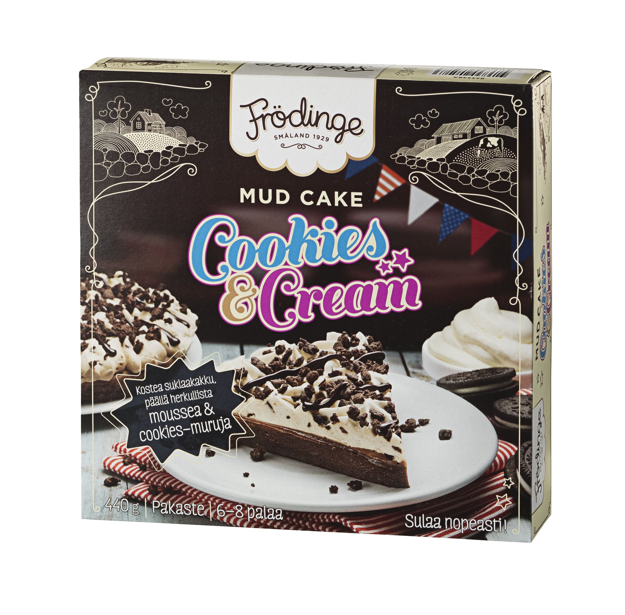 Frödinge mud cake cookies cream kostea suklaakakku 440g | K-Ruoka  Verkkokauppa