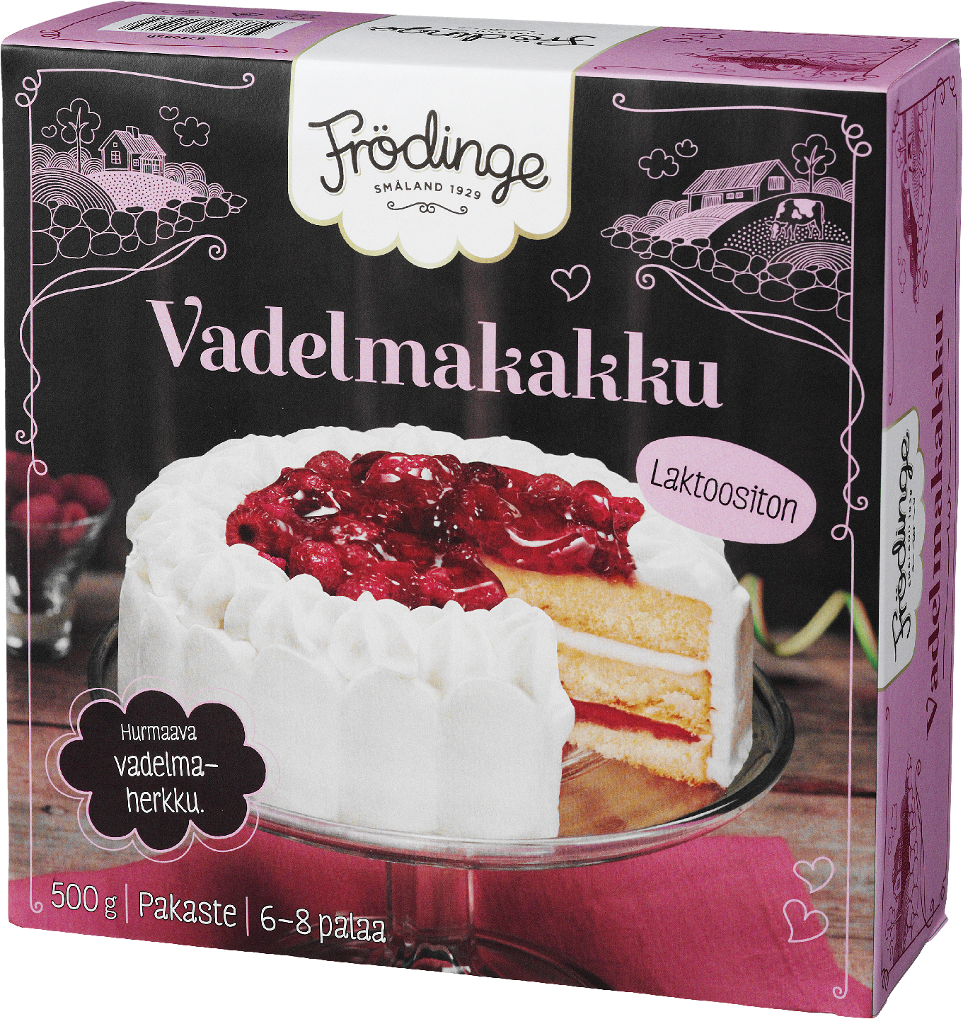 Frödinge vadelmakakku 500g lakton