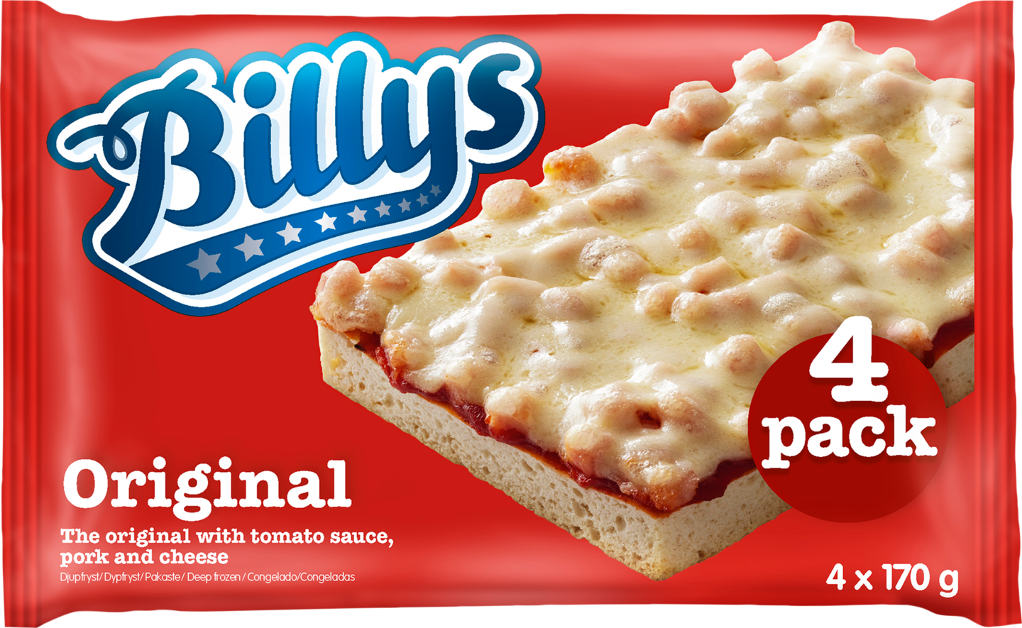 Billy's pan pizza original 4x170g