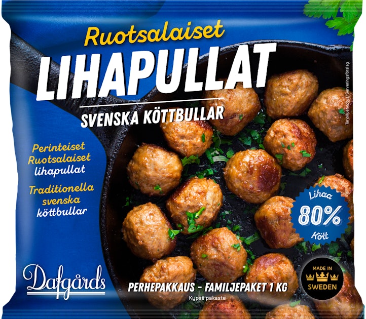 Dafgårds ruotsalaiset lihapullat 1kg pakaste | K-Ruoka Verkkokauppa
