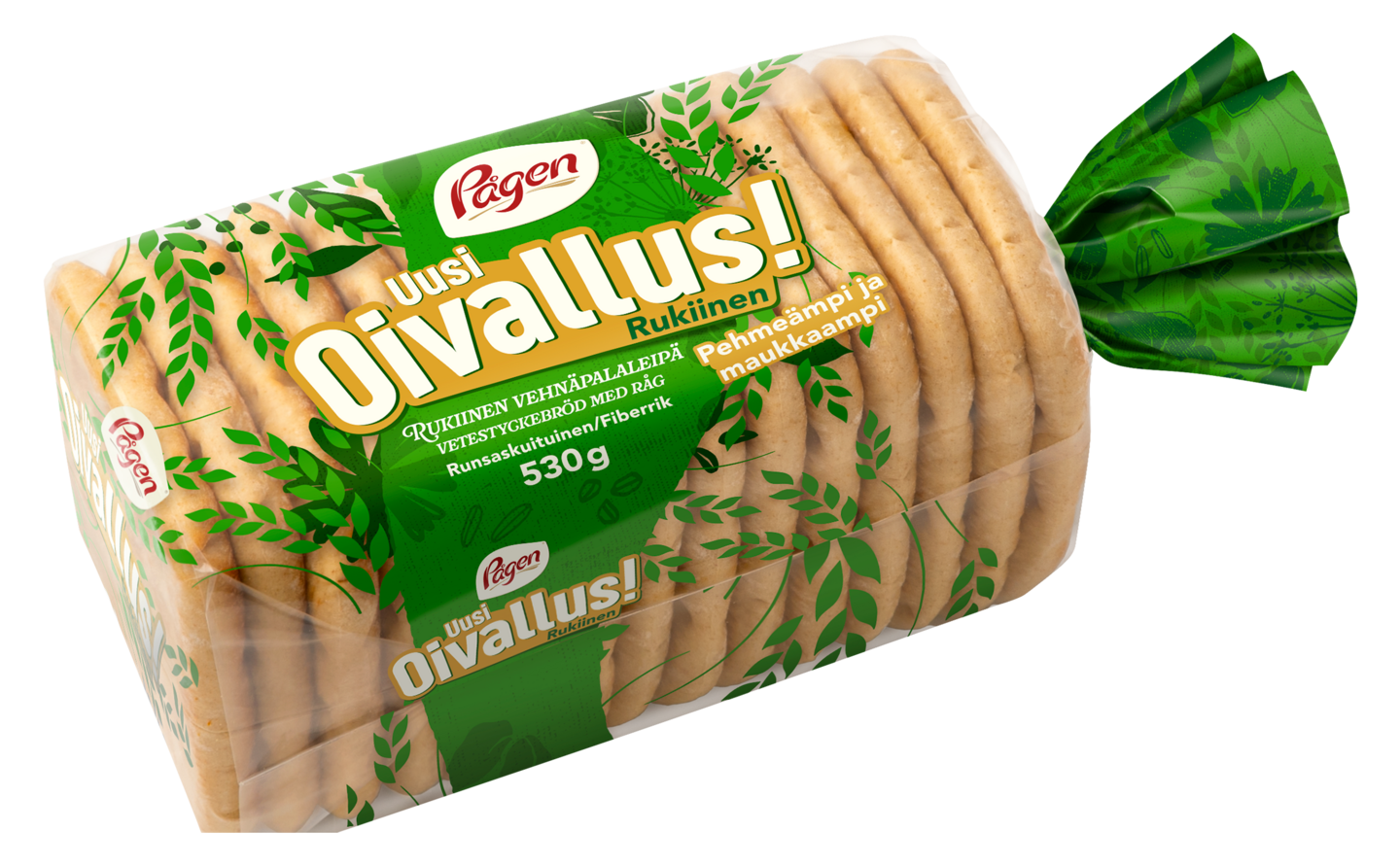 Pågen Oivallus rukiinen vehnäpalaleipä 15kpl/530g 1/4LAVA