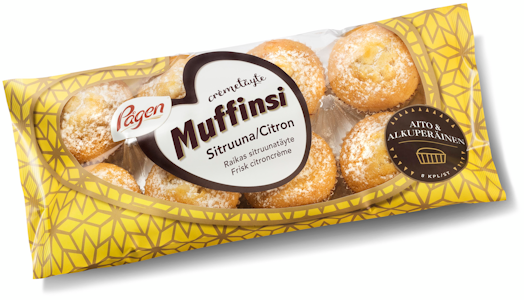 Pågen Crémetäytemuffinsi Sitruuna 280g