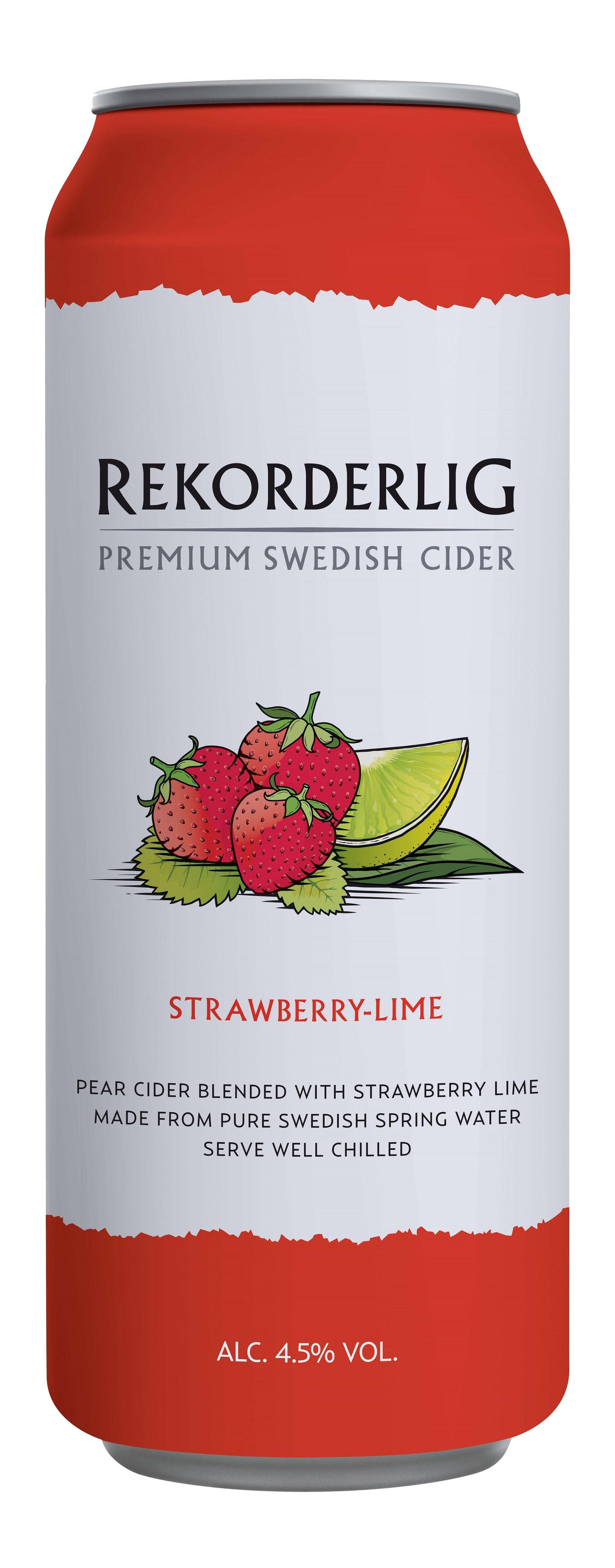 Rekorderlig siideri mansikka-lime 4,5% 0,5l