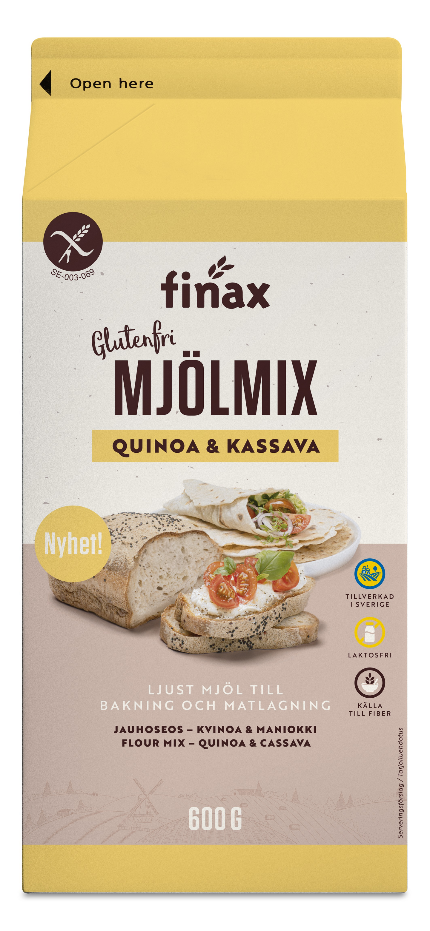 Finax Kvinoa & Kassava jauhoseos 600g — HoReCa-tukku Kespro