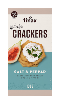 Finax Salt Peppar Crackers 100g Gluteeniton