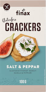 Finax Salt Peppar Crackers 100g Gluteeniton