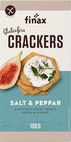 Finax Salt Peppar Crackers 100g Gluteeniton