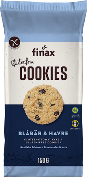 Finax mustikka & kaurakeksi 150g glton