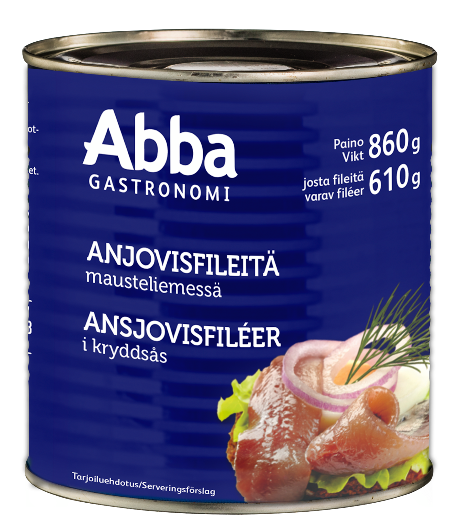 Abba anjovisfilee 860g/630g