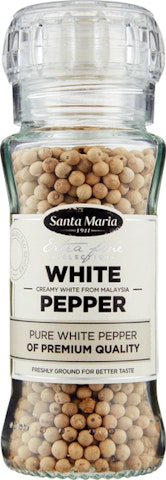 Santa Maria White Pepper valkopippuri mauste 73g mylly