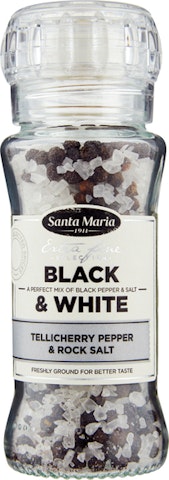 Santa Maria Black & White vuorisuola-mustapippurisekoitus 110g mylly