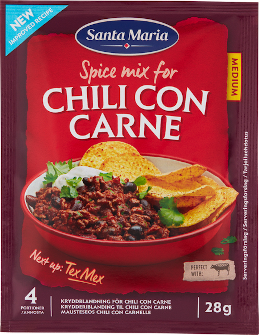 Santa Maria Chili Con Carne Spice Mix, mausteseos 40g — HoReCa-tukku Kespro