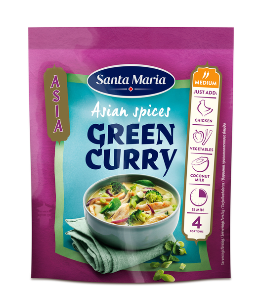 Santa Maria Asian Spices Green Curry Aasialainen mausteseos vihreä curry 40g