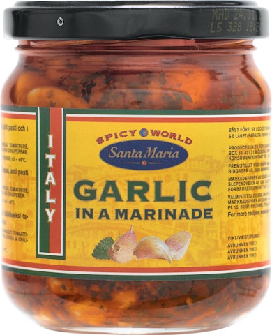 Santa Maria Spicy World Garlic in a Marinade 210/140g marinoitu valkosipuli