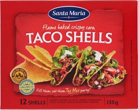 Santa Maria Tex Mex Taco Shells 135g