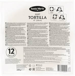 Santa Maria Soft Tortilla 8" 20cm 12kpl 480g