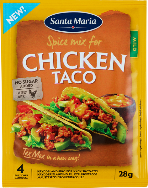 Santa Maria Chicken Taco Spice Mix mausteseos kanalle 28g