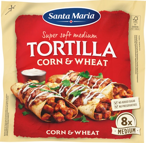 Santa Maria Tex Mex Tortilla 336g Corn