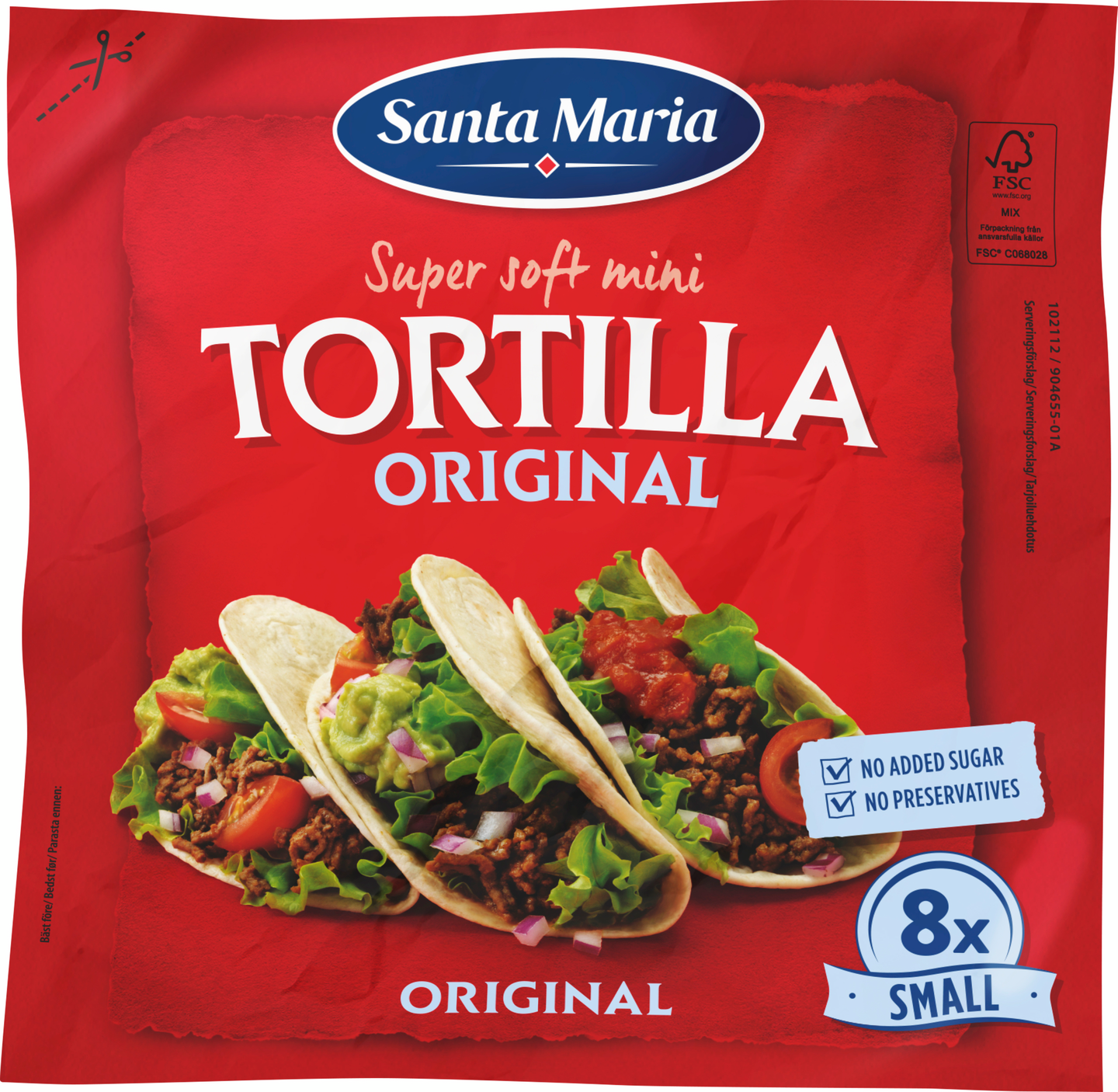 Santa Maria Tortilla Original Small vehnätortilla 8 kpl, 200g
