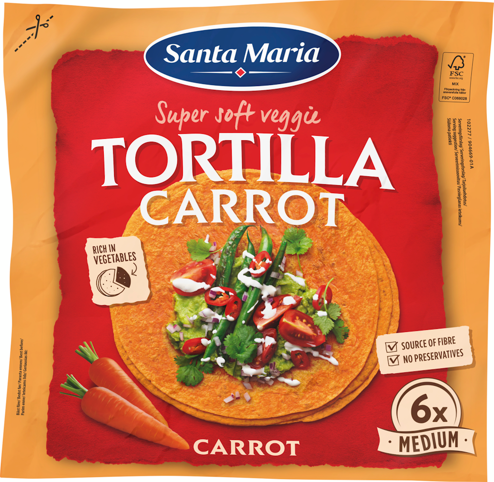 Santa Maria 240g Tex Mex Tortilla Carrot Medium — HoReCa-tukku Kespro