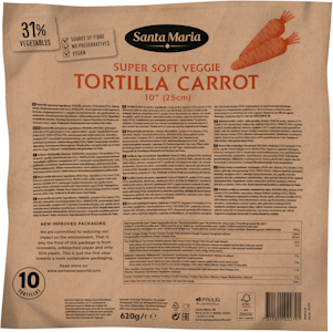 Santa Maria Tortilla Carrot 10"/25cm 10kpl/620g