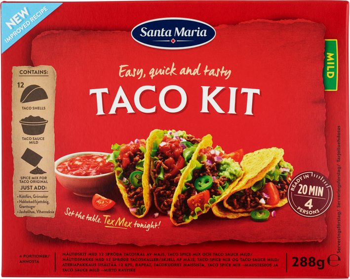 Santa Maria Taco Dinner Kit ateriapakkaus 288g | K-Ruoka Verkkokauppa