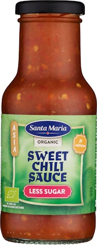 Santa Maria Organic Sweet Chili Less Sugar, vähemmän sokeria 250ml