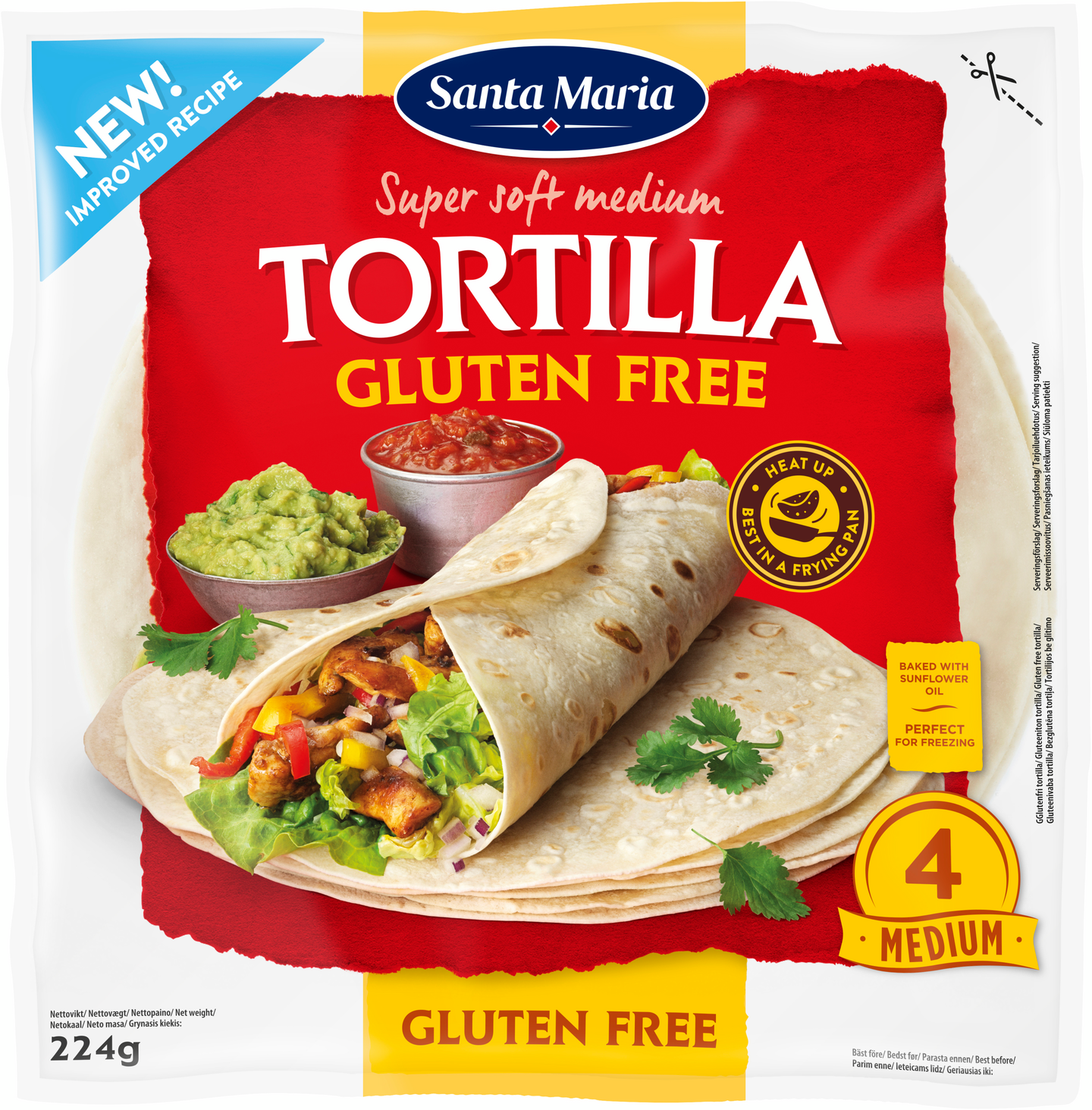 Santa Maria Gluteeniton Tortilla 4 kpl 224g