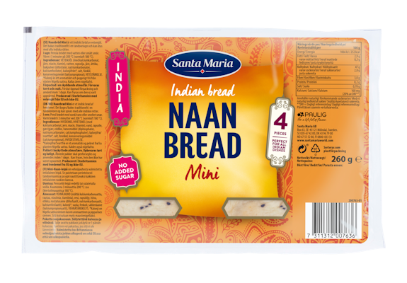 SM Indian Naan Bread 4kpl 260g Mini