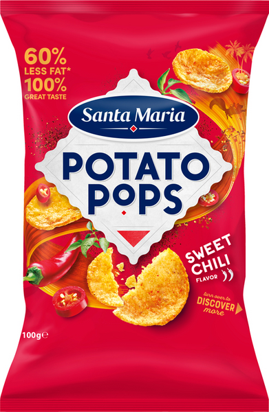 Santa Maria Potato Pops sipsi 100g sweet chili