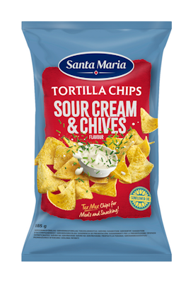 Santa Maria 185G Tortilla Chips Sourcream & Chives flavour