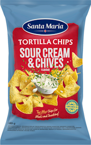 Santa Maria 185G Tortilla Chips Sourcream & Chives flavour