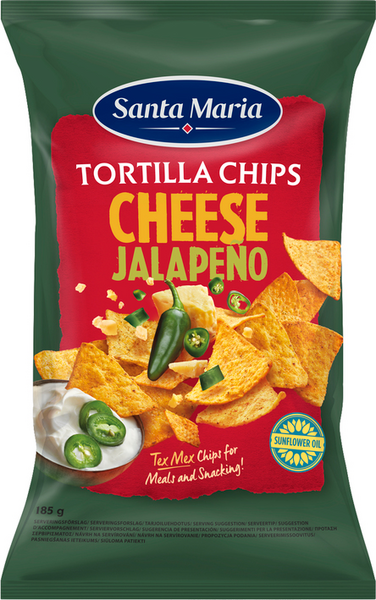 Santa Maria Tortilla Chips Cheese & Jalapeño 185g