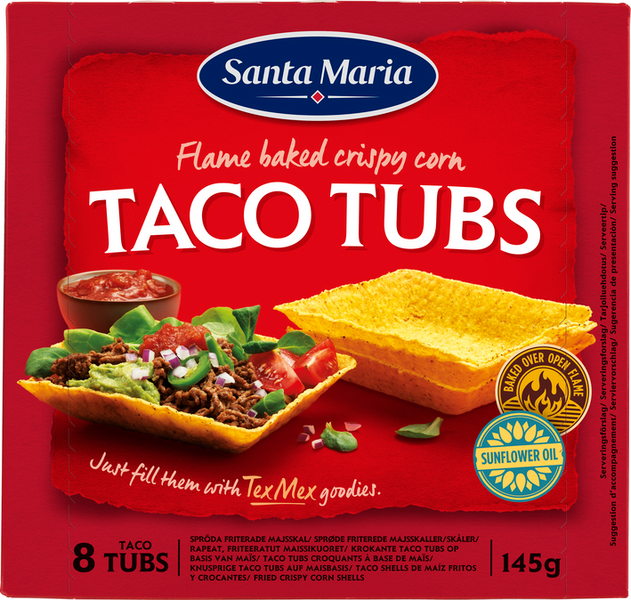 Santa Maria maissikuori taco tubs 145g 8kpl