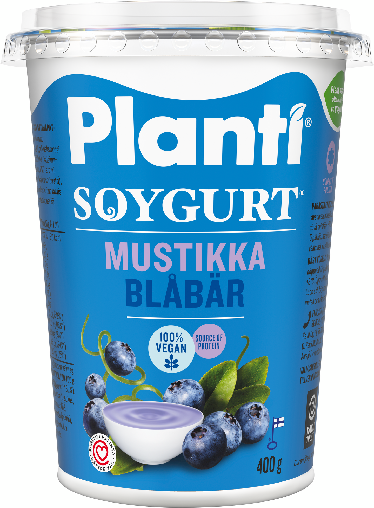 Planti soygurt 400g mustikka | K-Ruoka Verkkokauppa