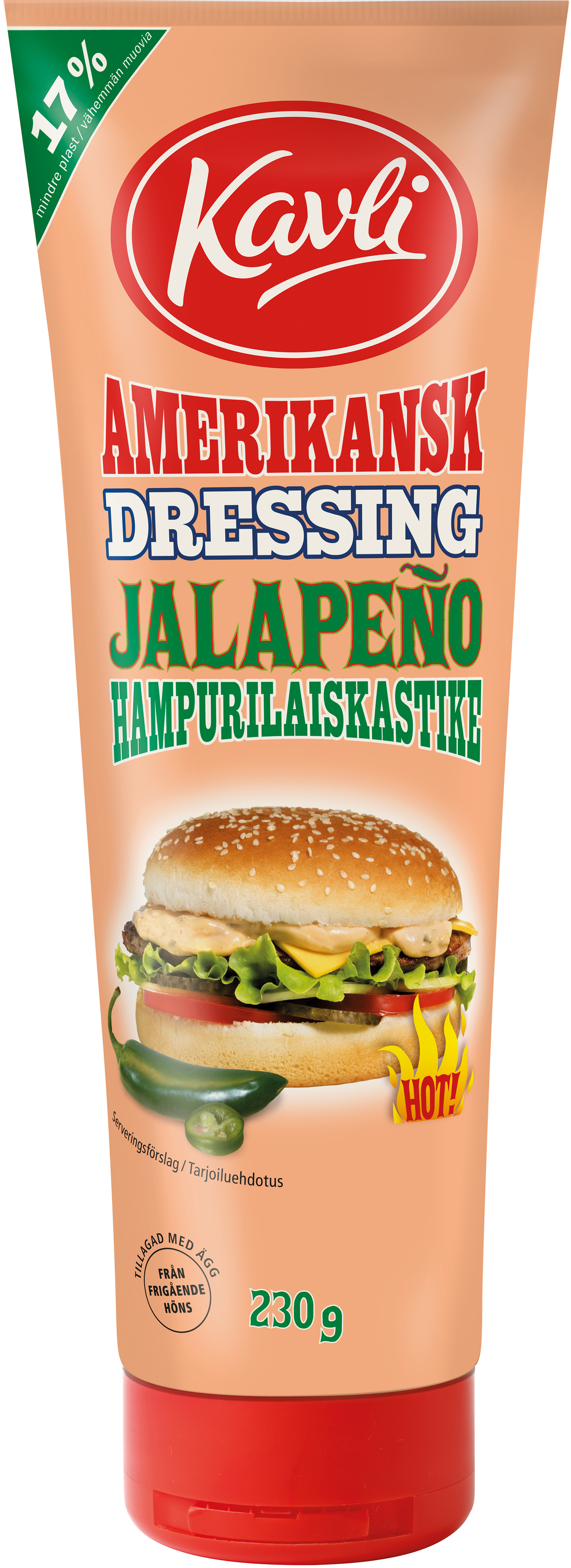 Kavli hampurilaiskastike 230g jalapeno