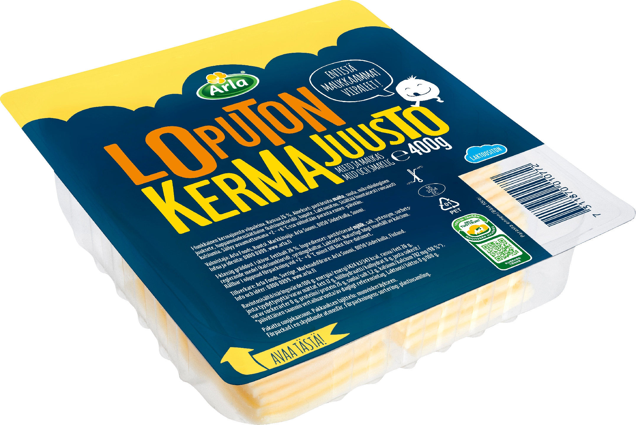 Arla Loputon kermajuusto 400g viipaleet