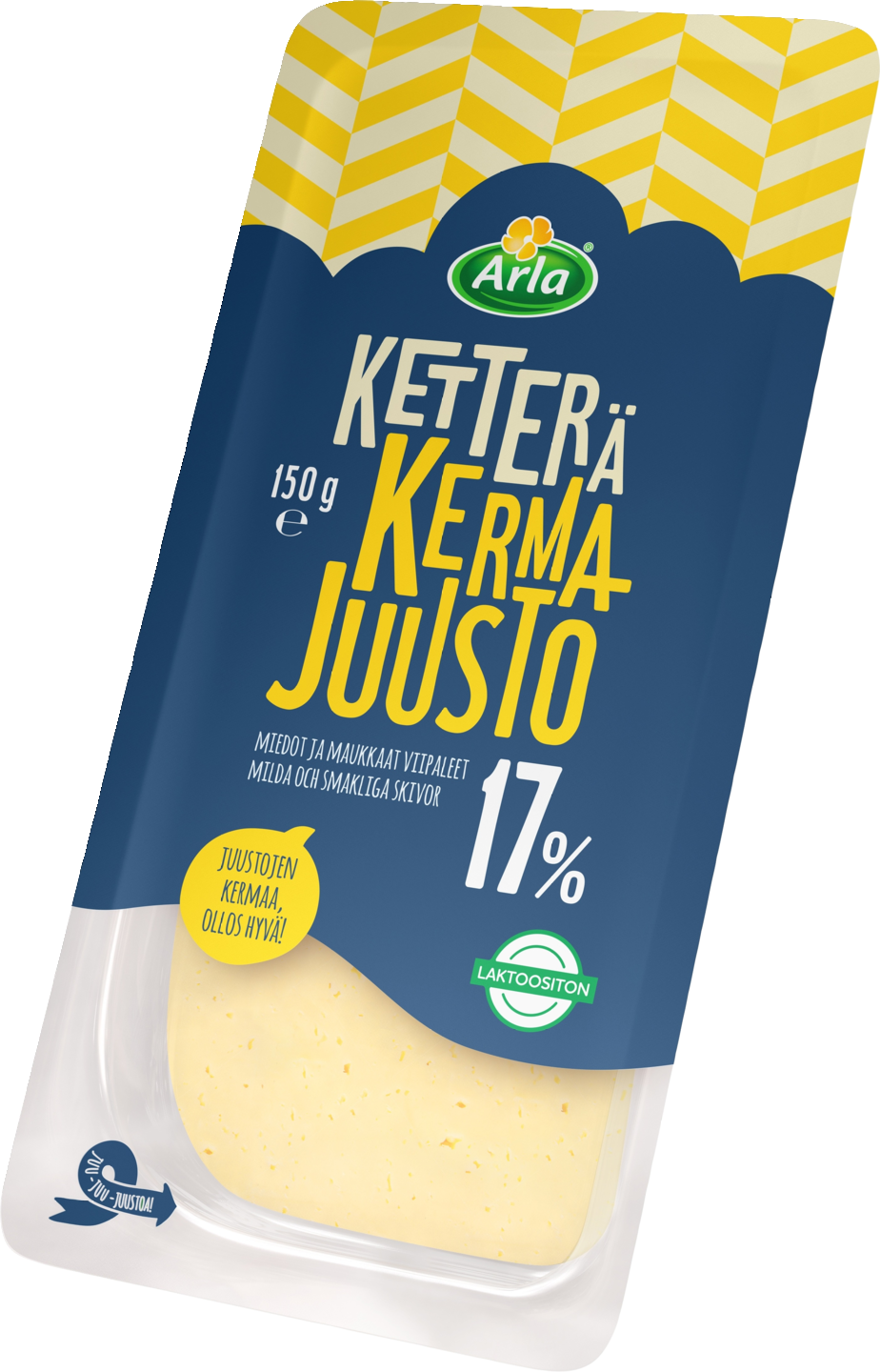 Arla Ketterä kermajuusto 17% viipale 150g