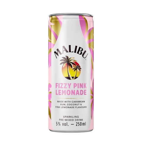 Malibu Fizzy Pink Lemonade 5% 0,25l