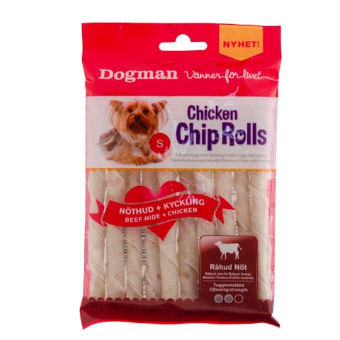 Dogman chicken chip roll kana 10 kpl S 12,5cm