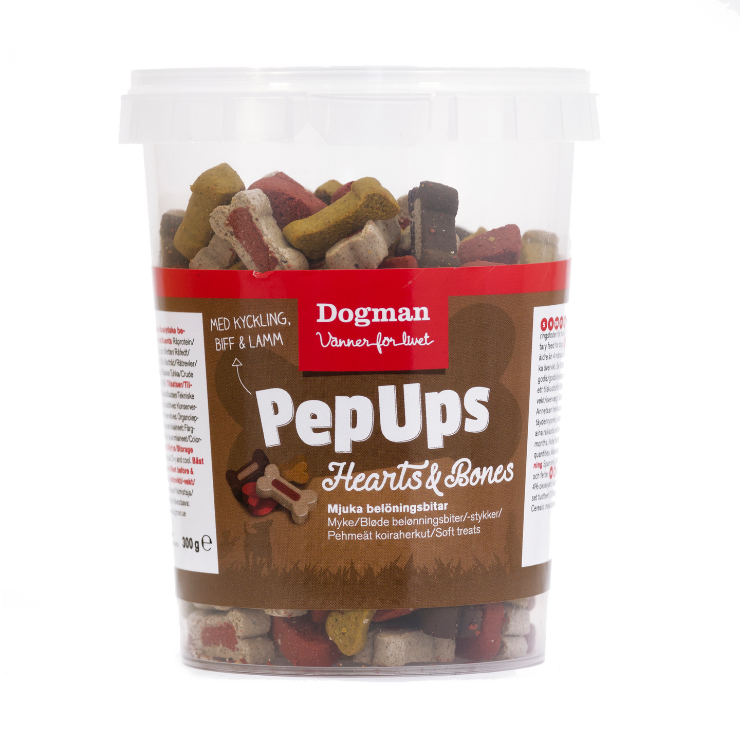 Dogman PepUps Hearts&Bones Pehmeät koiranherkut 300g