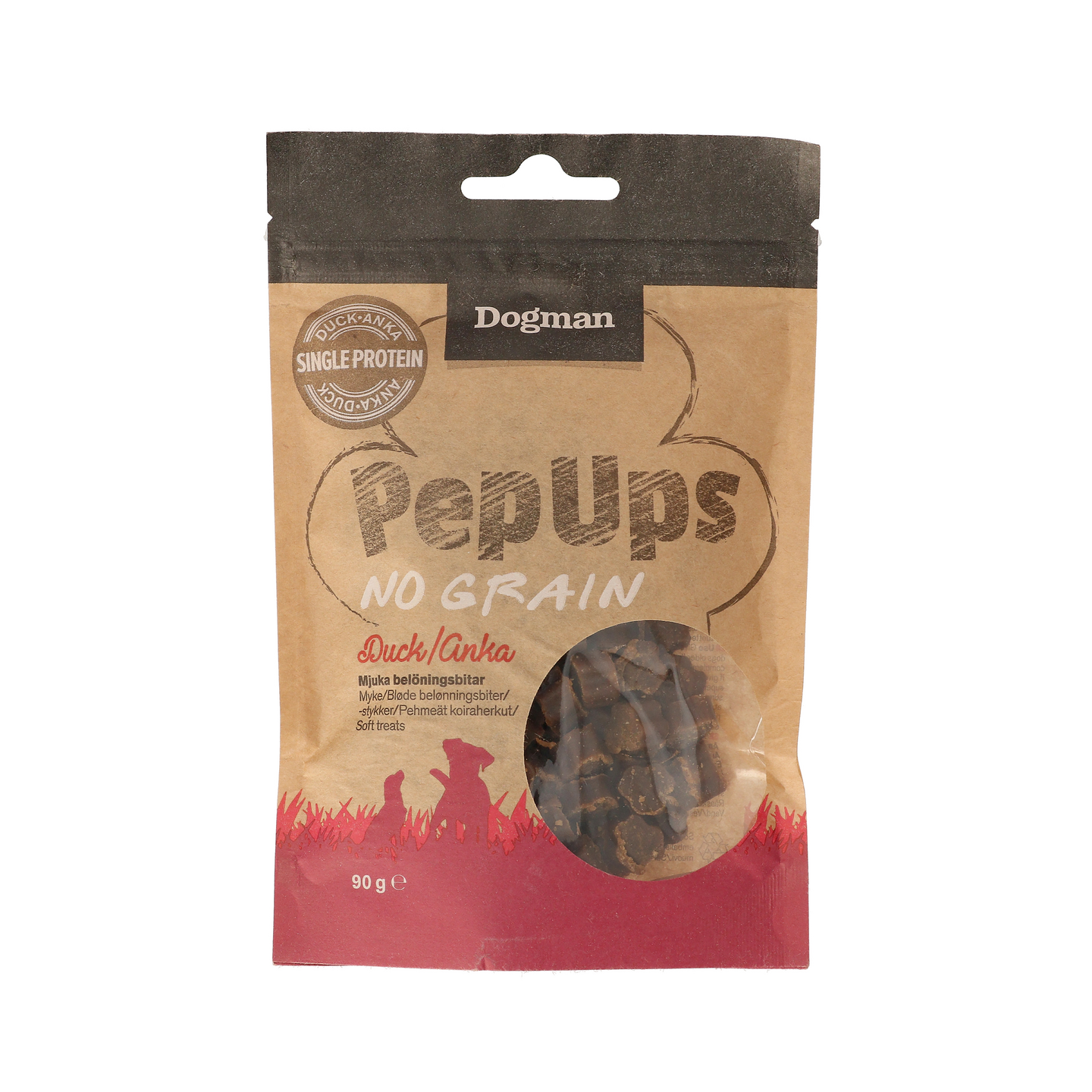 Dogman Pep Ups No Grain 90g ankka