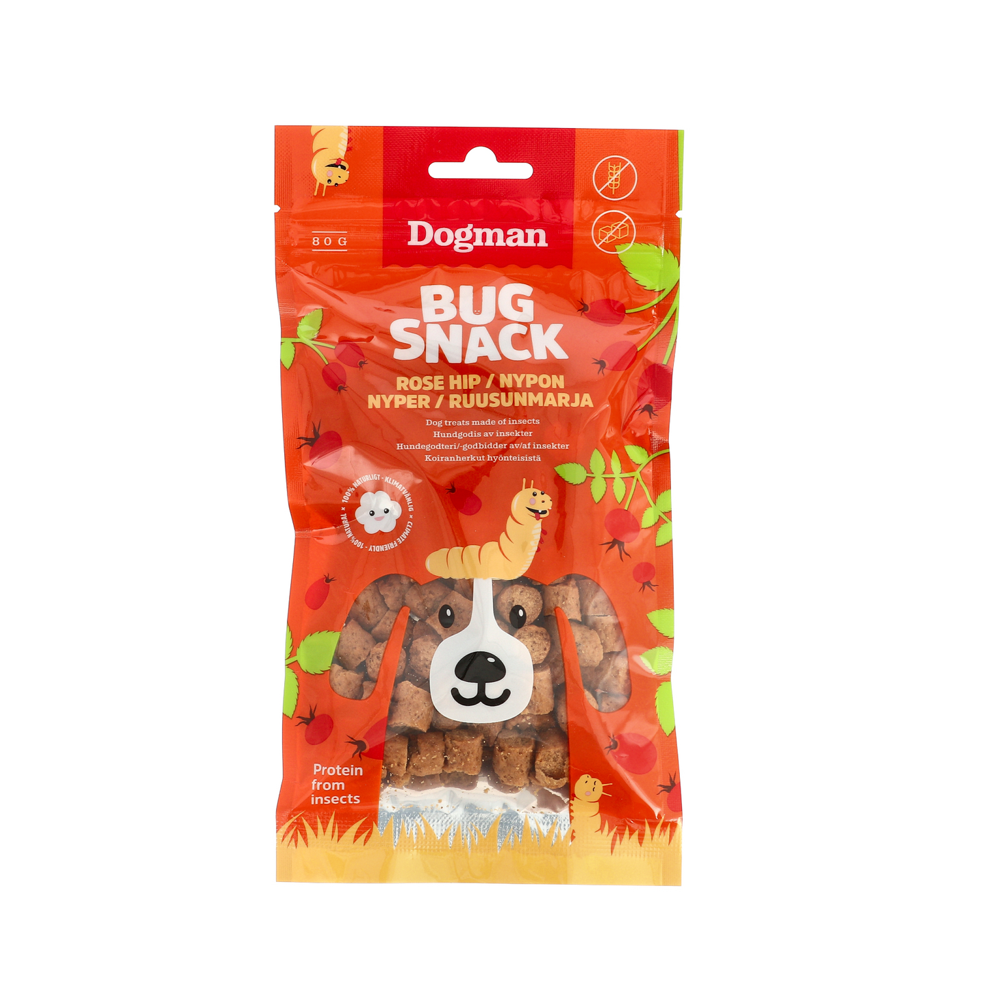 Dogman bug snack ruusunmarja 80g