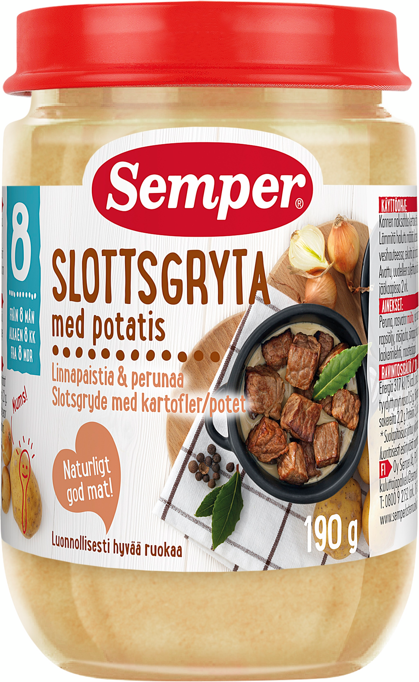 Semper Linnapaistia ja perunaa 190g 8kk — HoReCa-tukku Kespro