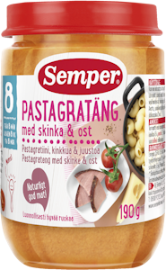 Semper Pastagratiinia 190g, kinkkua ja juustoa alkaen 8 kk ateria