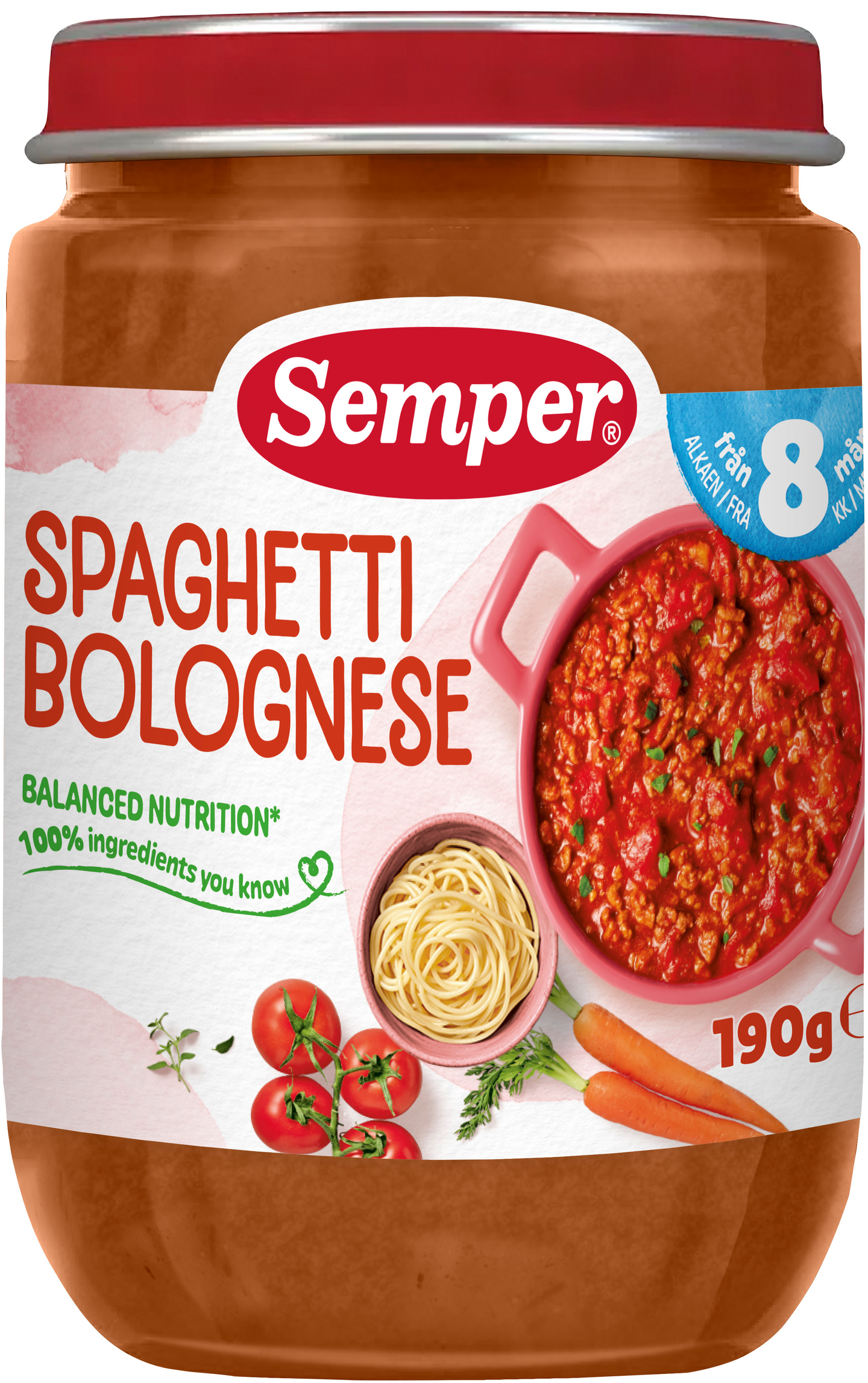 Semper Spagettia & jauhelihakastiketta 190g 8kk