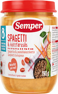 Semper Spagettia & jauhelihakastiketta 190g 8kk