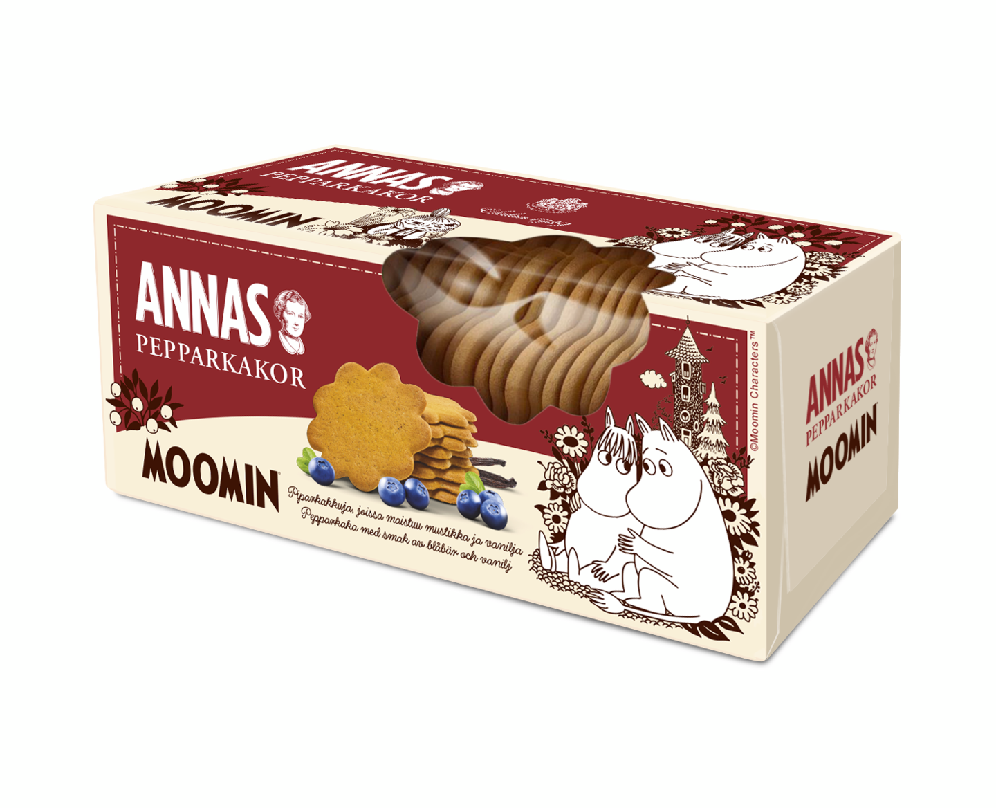 Annas Moomin piparkakku 150g mustikka-vanilja